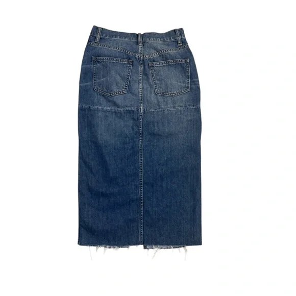 Madewell The Rilee Denim Midi Skirt Size 26 - Picture 7 of 7